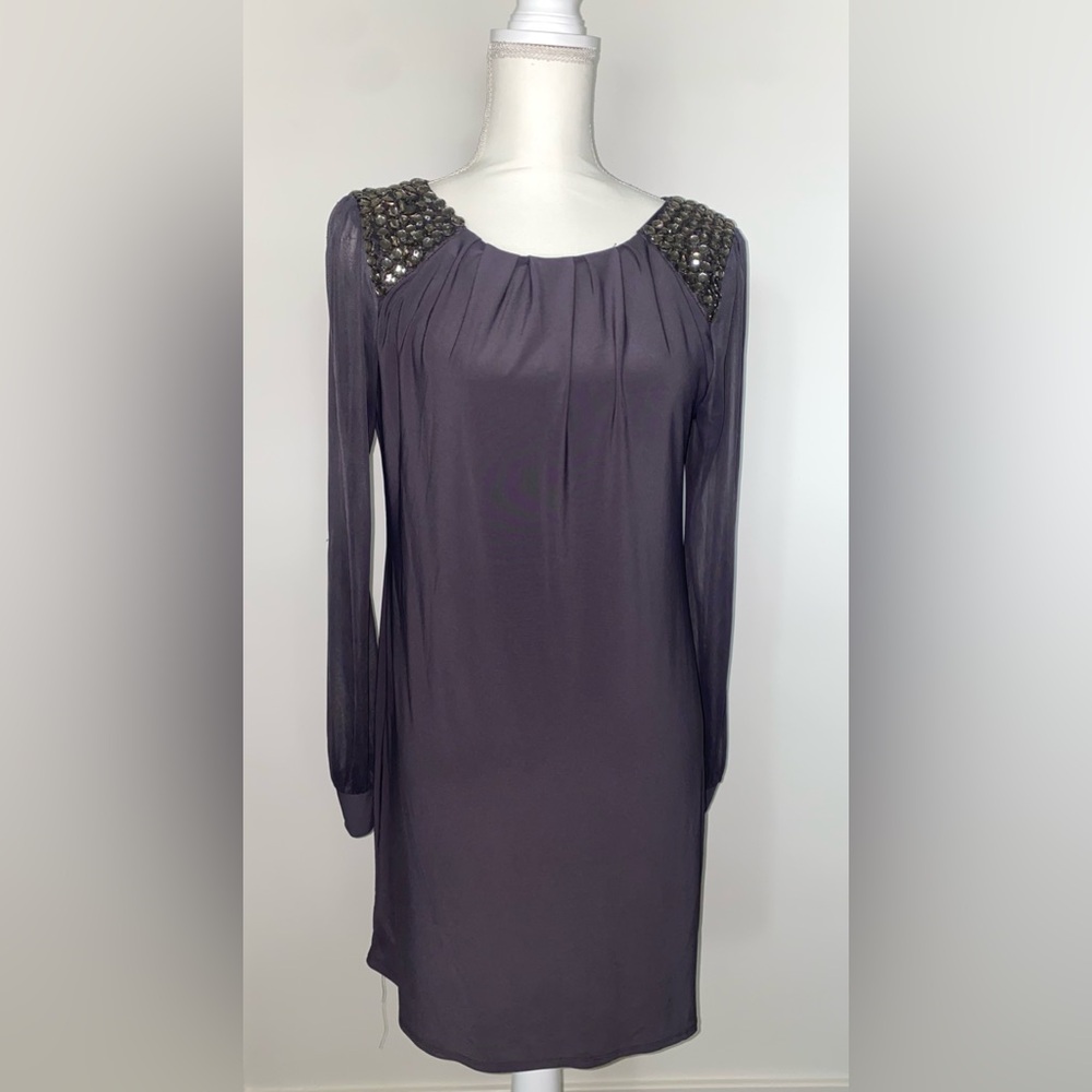 Grey Wallis Dress with bedazzled shoulders
